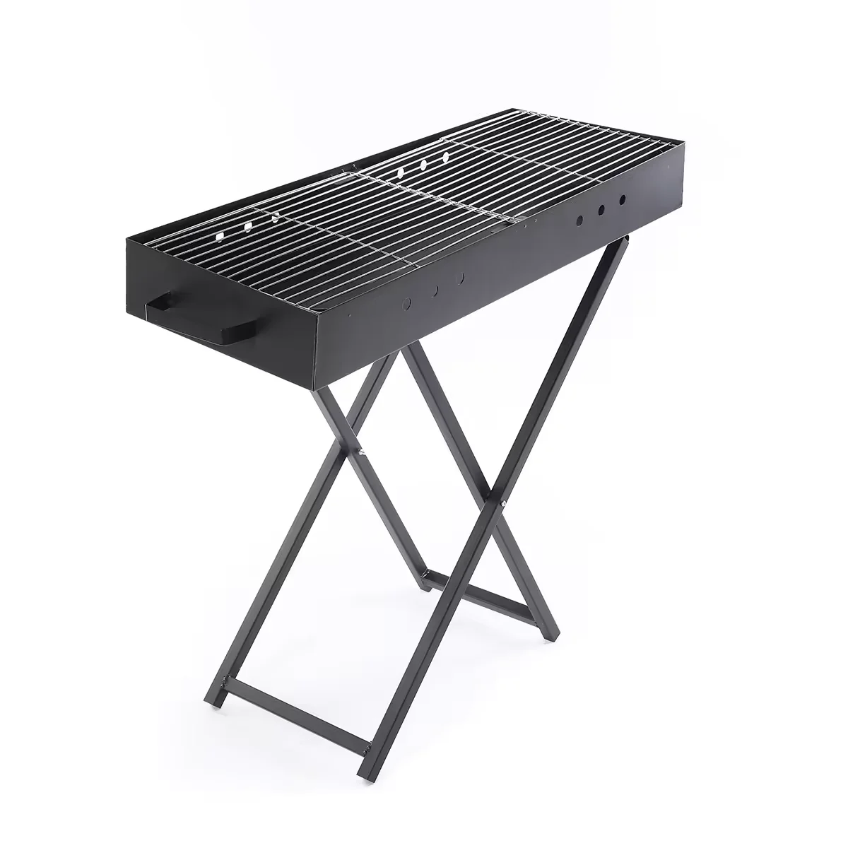 

Portable Stainless Steel Folding BBQ Grill 3-5 Person Stand Gas-Fueled Foldable Charcoal Grill Easy to Take for Outdoor Camping