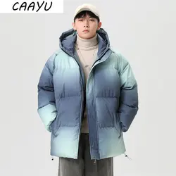 CAAYU 2022 Winter Down Jacket Mens Versatile Harajuku Oversized Body Warmer Coat Japanese Streetwear Windproof Outwear Coat Male