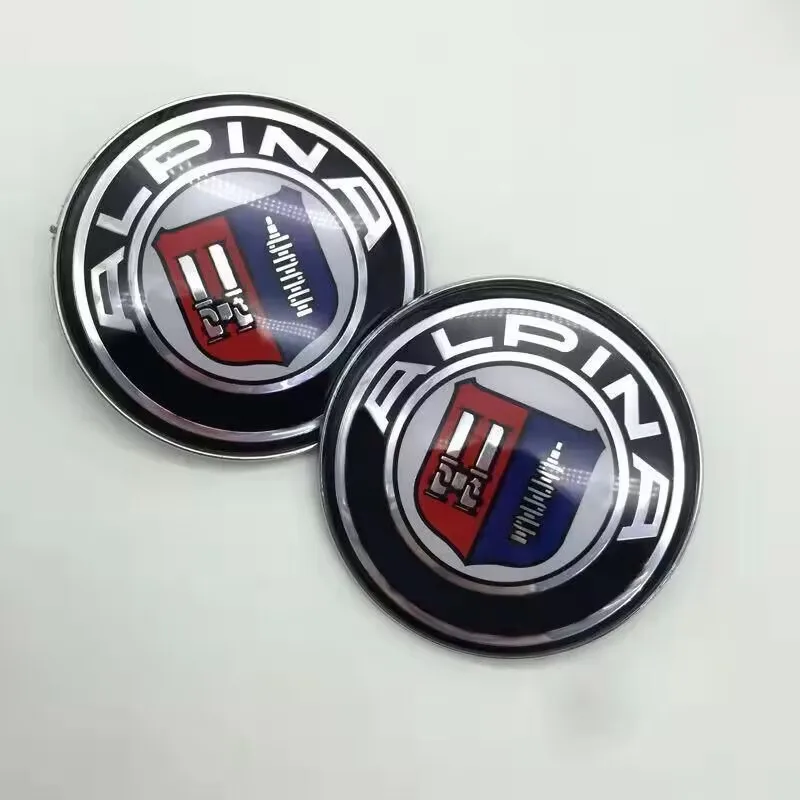 45mm67mm68mm74mm78mm82mm Rear Trunk Front Hood Bonnet Emblem Badge Steering Wheel Logo Stickers For ALPINA Styling Accessories