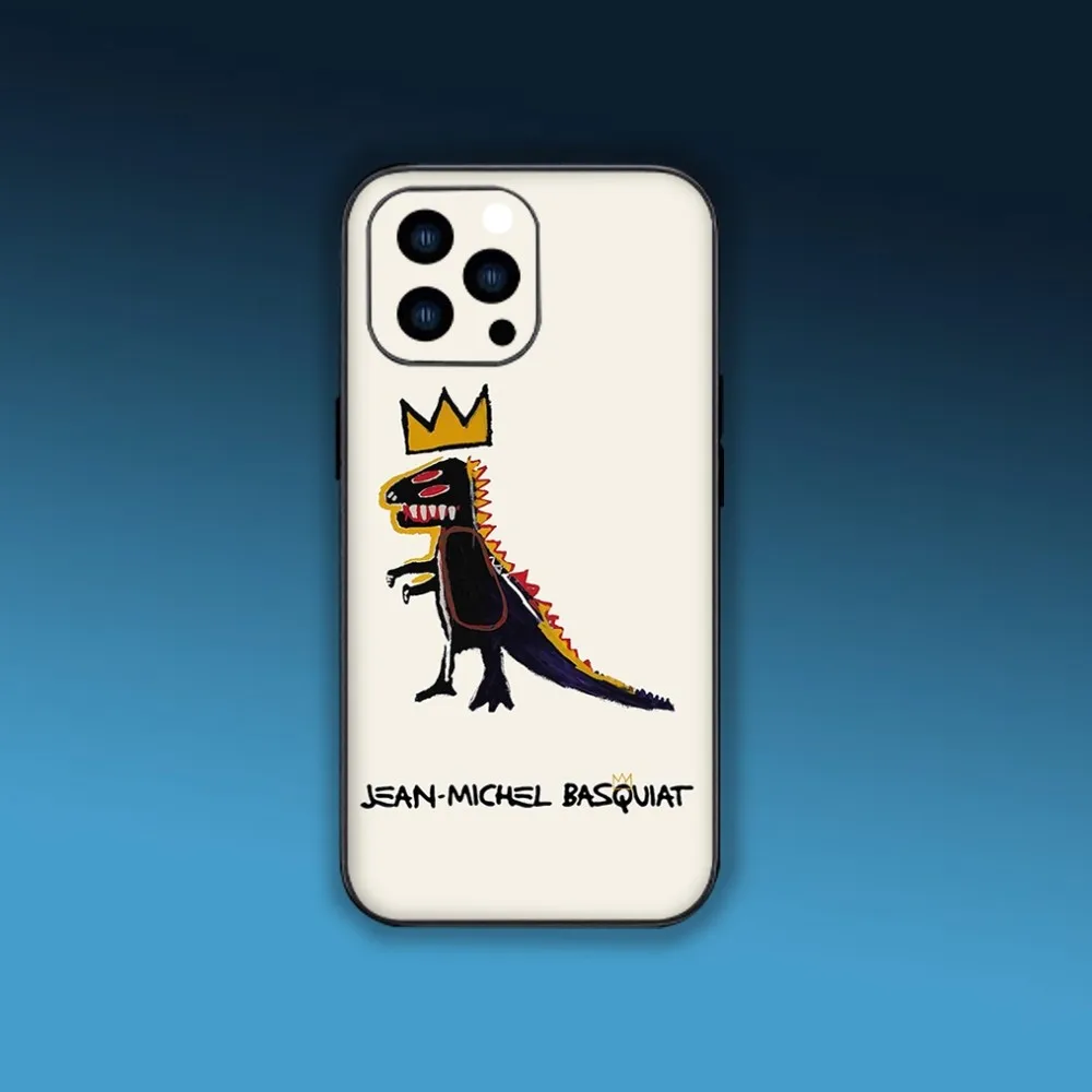 Jean M-Michels Art B-Basquiats Phone Case For Samsung S24 S23 S22 S21 S20 Plus Ultre Note S20 FE Black Case