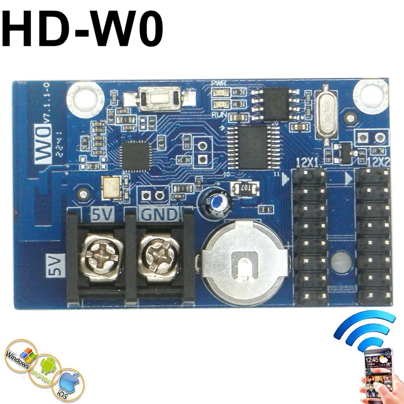 HD-W2 Replaced HD-W0 Wifi Led Control Card 512*32 Pixels Wireless P10 Led Controller PC Phone And Pad Sending Message