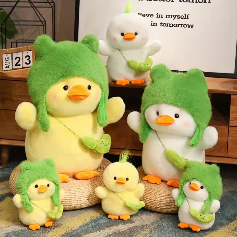 Lindo pato de peluche de juguete, almohada de Animal relleno suave, muñeca que acompaña, máquina de agarre, muñeca, juguete para lanzar, regalos para niños