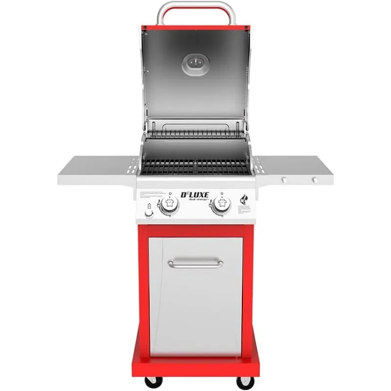 Nexgrill Deluxe 2-Burner Gas Grill with 401 SQ In Grate, Stainless Steel Control Panel & Foldable Side Table, Propane BBQ Grill