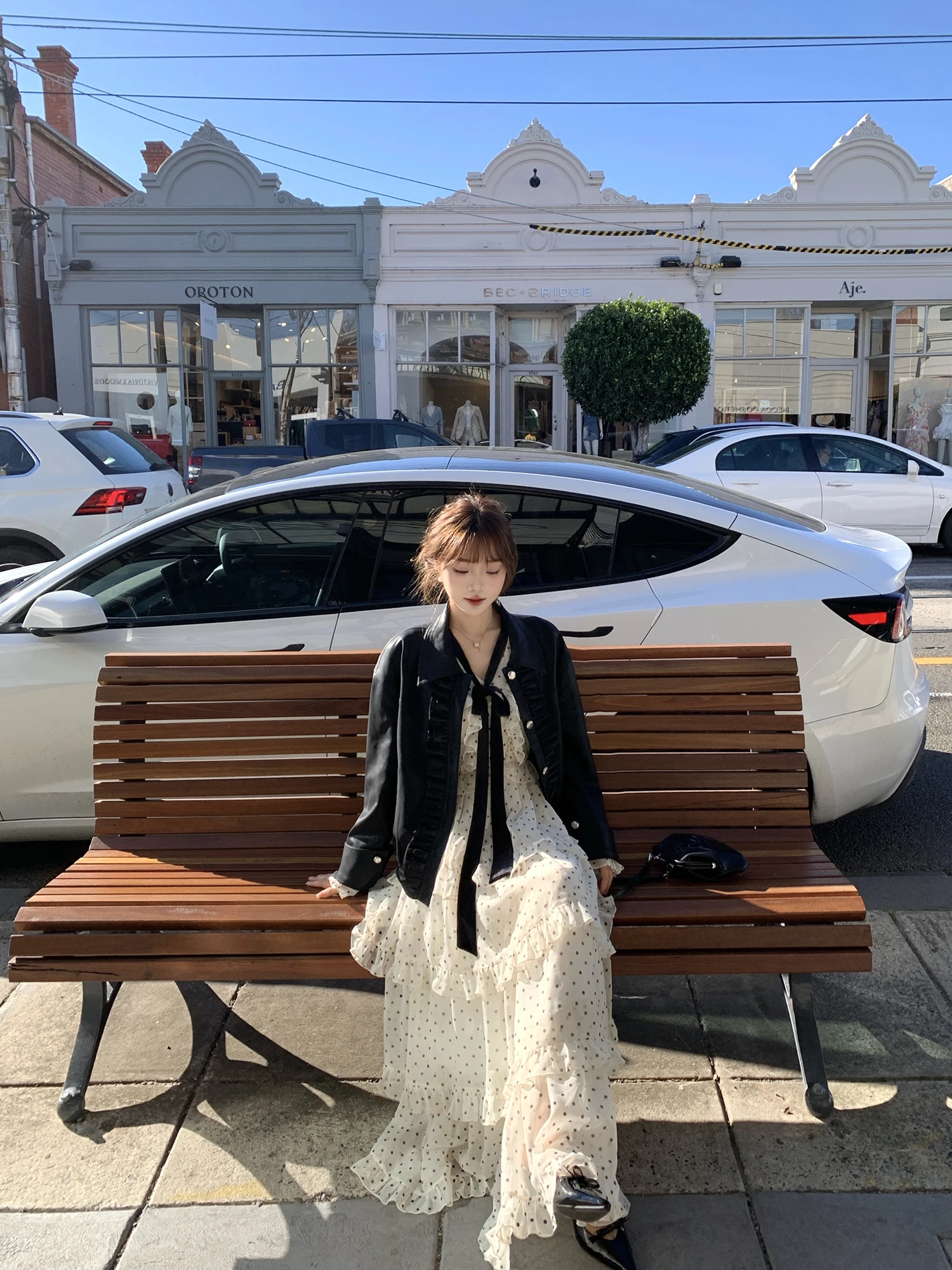 جاكيت جلد نسائي بتصميم عتيق من Pokemeng، تصميم ربيعي عصري بحافة مكشكشة، قطعة علوية متعددة الاستخدامات على الطراز الباريسي.