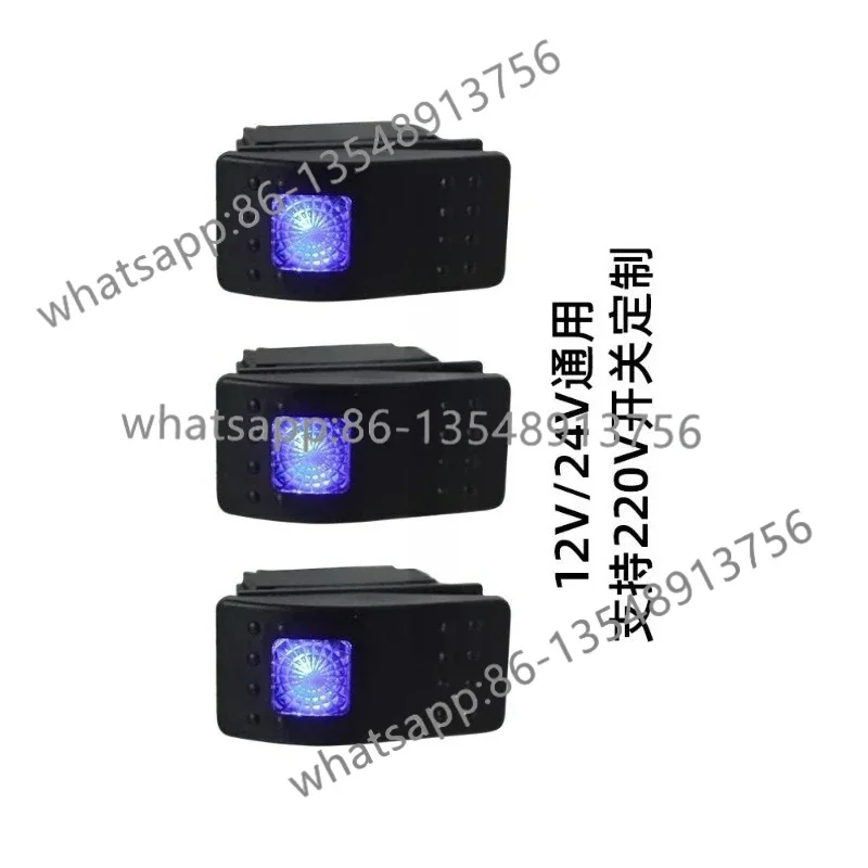 RV switch button Modify control panel switch, transparent switch with text Blue wave button Factory direct sales