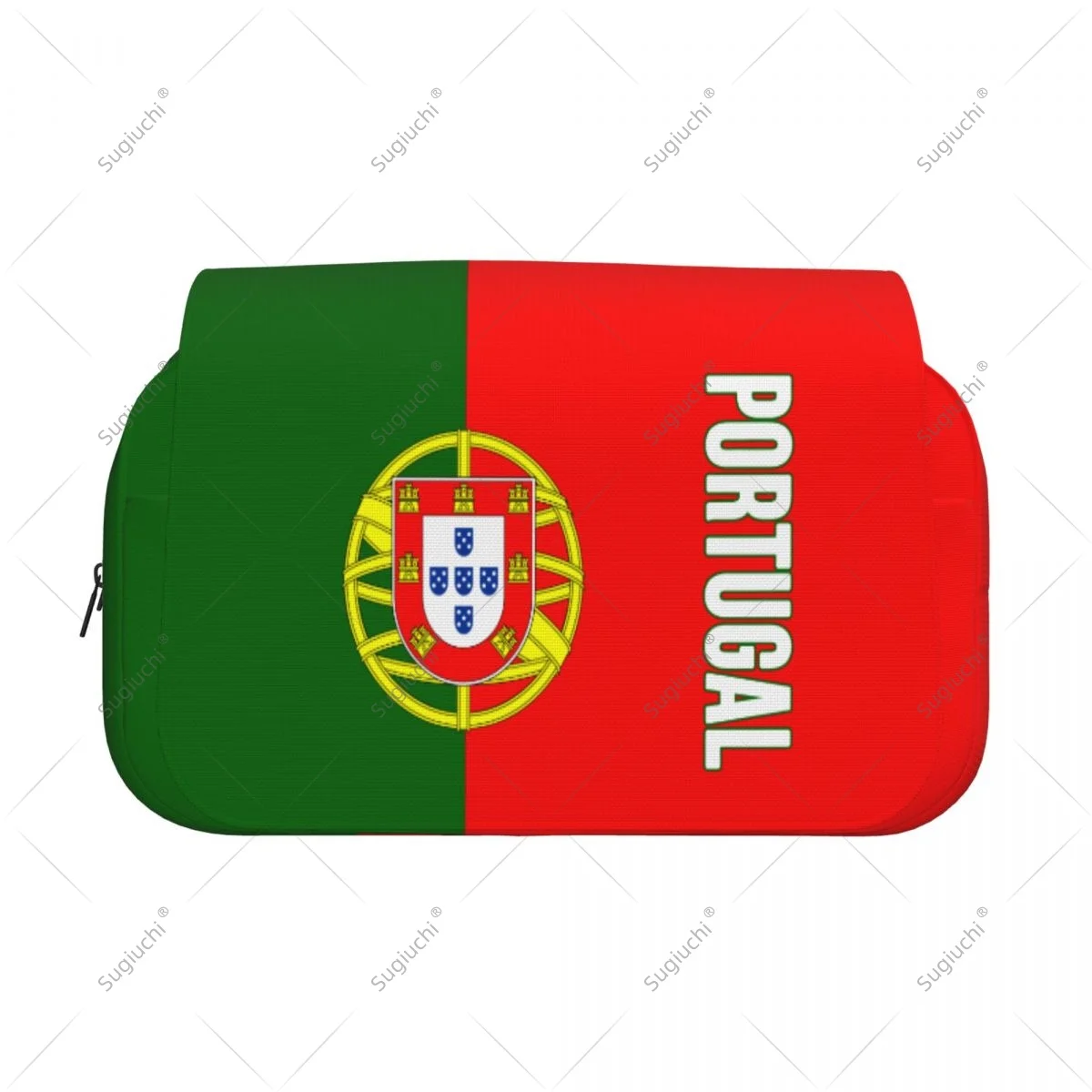 مقلمة مقص أكياس ثلاثية الأبعاد علم البرتغال طبقة مزدوجة أكسفورد القماش القرطاسية تخزين صندوق القلم