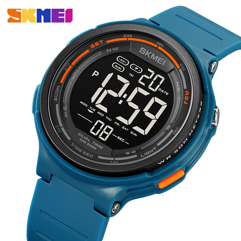 SKMEI Japan Digital LED Light Countdown For Men Women Sports Watch Fashion 5Bar Waterproof Wristwatches Alarm Clock Reloj Hombre