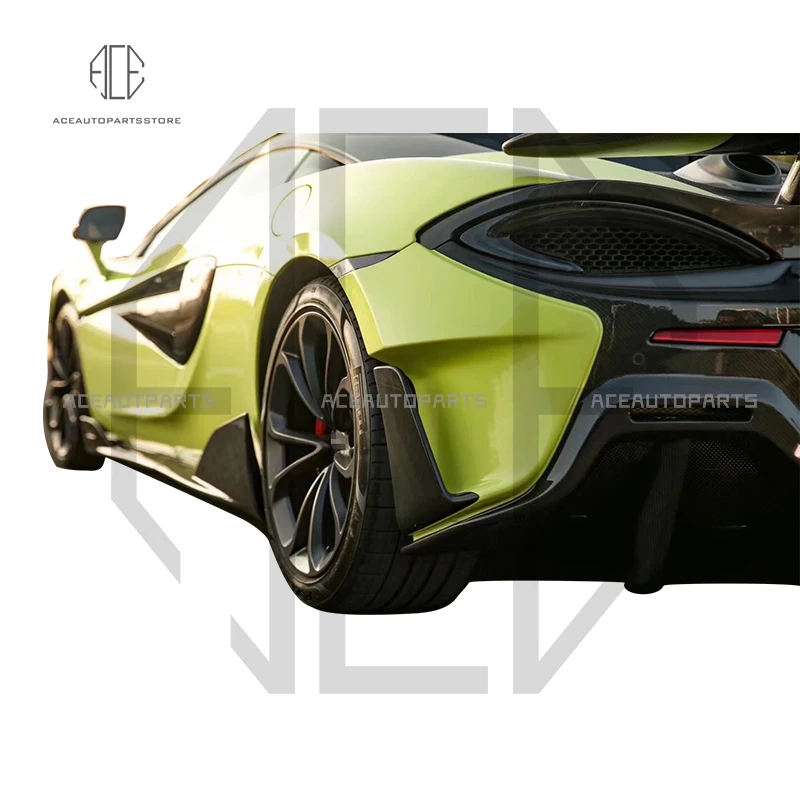 600LT Style 540 570 Full Carbon Fiber Side Bumper Extension Skirt Splitter For Mclaren 540c 570s 2015+