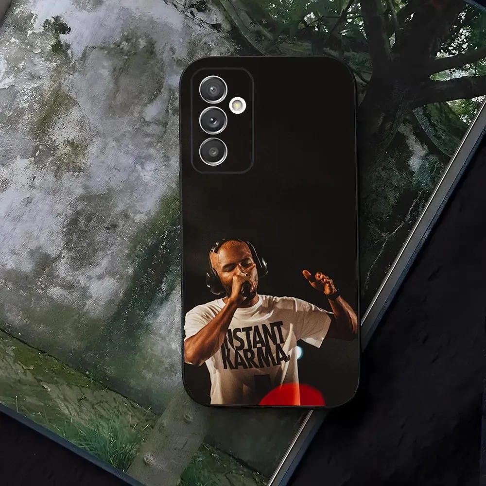 F-Frank Singer Ocean Phone Case For Samsung Galaxy A13,A21s,A22,A31,A32,A52,A53,A71,A80,A91 Black Cover