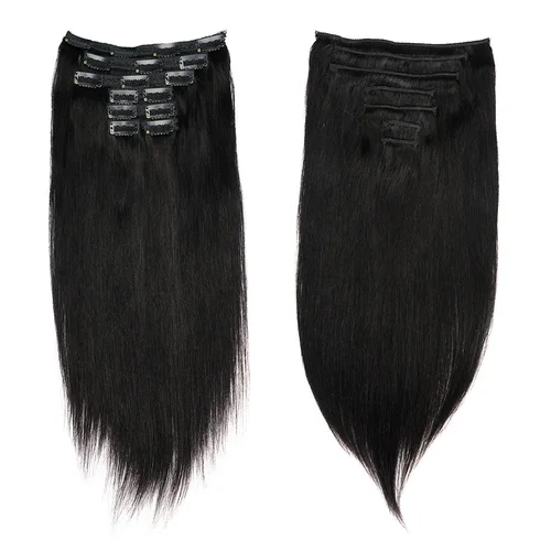 Imagen 2 del producto Doreen, máquina brasileña de cabeza completa, extensiones de cabello Remy con Clip, cabello humano 100%, postizo Natural Real, Clips en 120G, 14 a 22