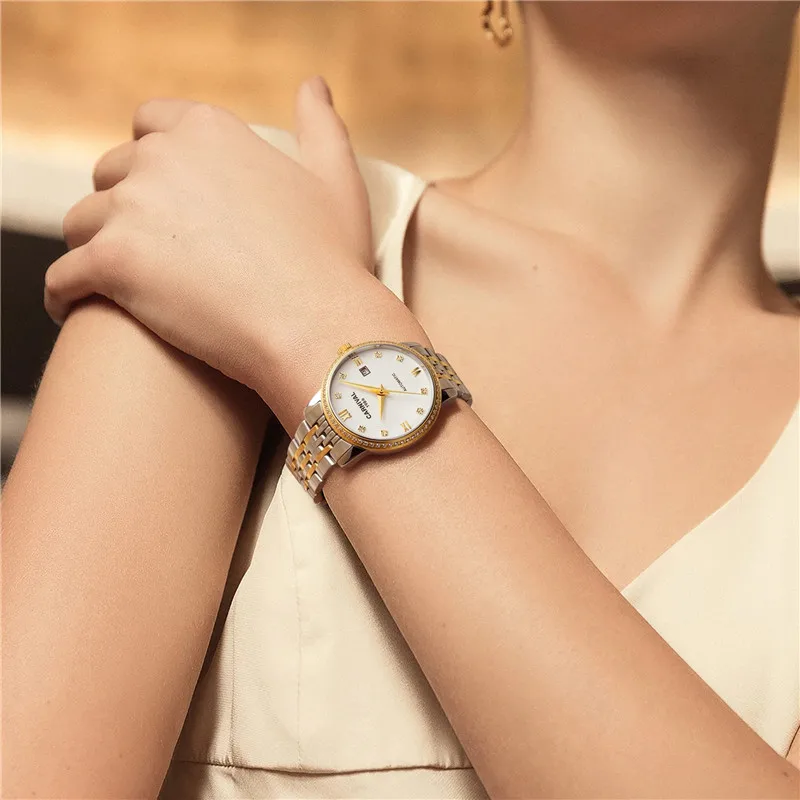 CARNIVAL Brand Luxury Mechanical Watch for Women Ladies Fashion Sapphire Automatic Movement Wristwatches Waterproof Reloj Mujer