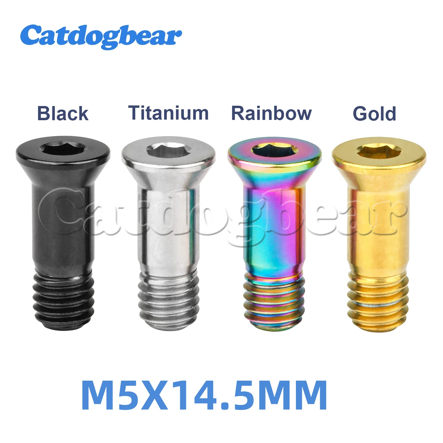 Catdogbear  M5x14.5mm Titanium Bolt Guide Wheel Screw  for  Road Mountain Bike Bicycle Rear Derailleur Pulley Jockey Wheel