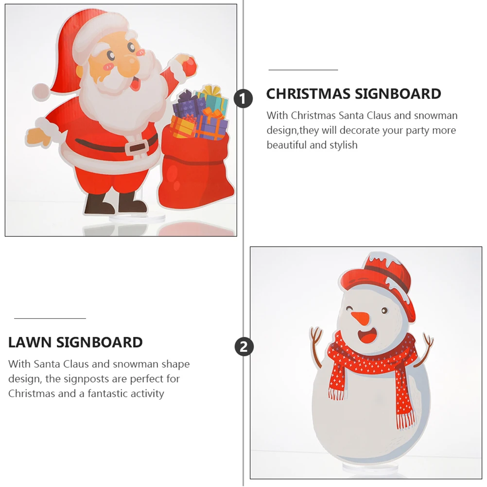 

5Pcs Christmas Yard Signs Sturdy Lawn Stakes Xmas Garden Decor Bright Colorful Yard Decorations for Holiday Outdoor