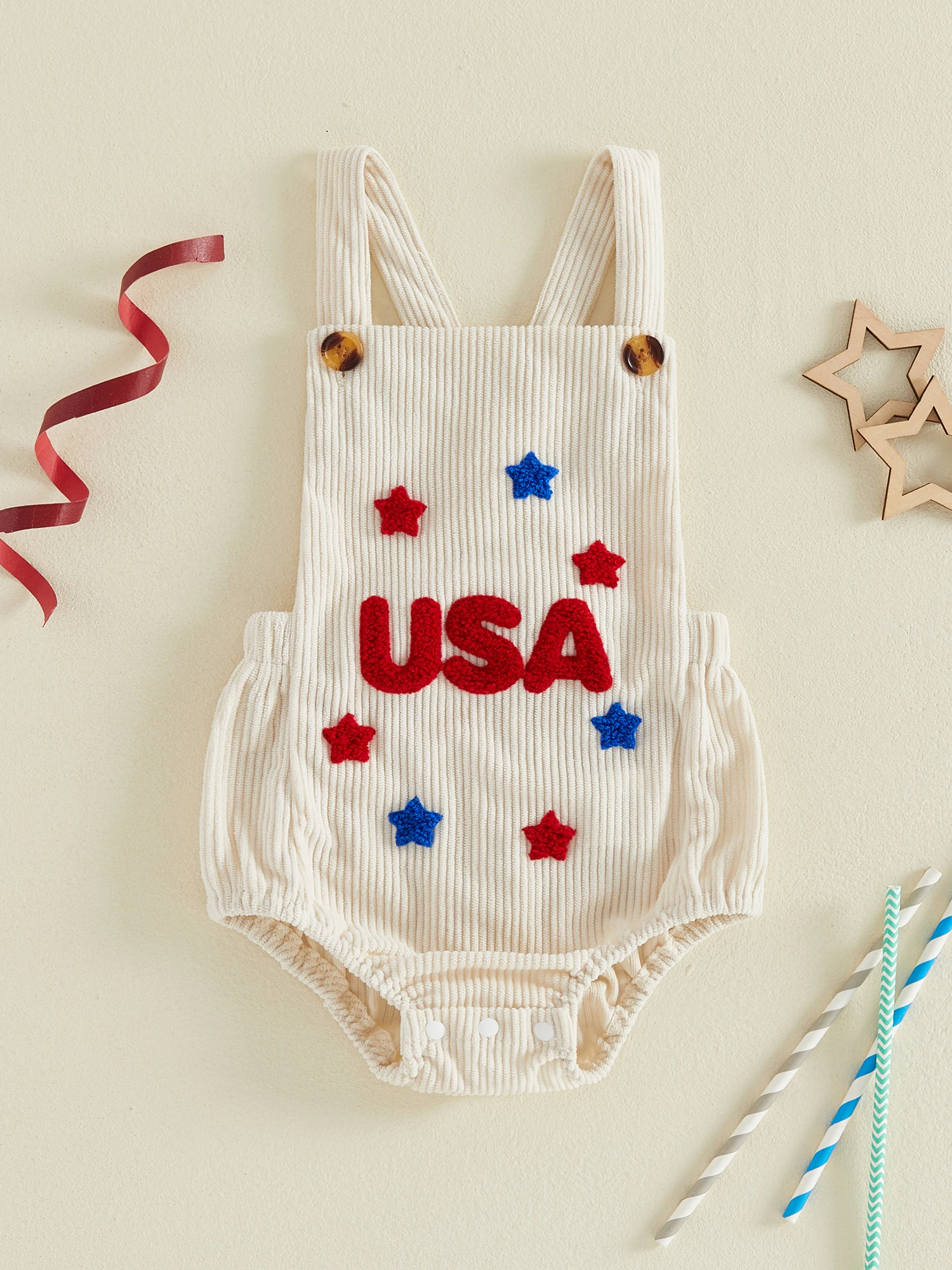 

Детский комбинезон без рукавов с патриотическим принтом в виде звезд и полос для мальчиков и девочек, наряд на День независимости США