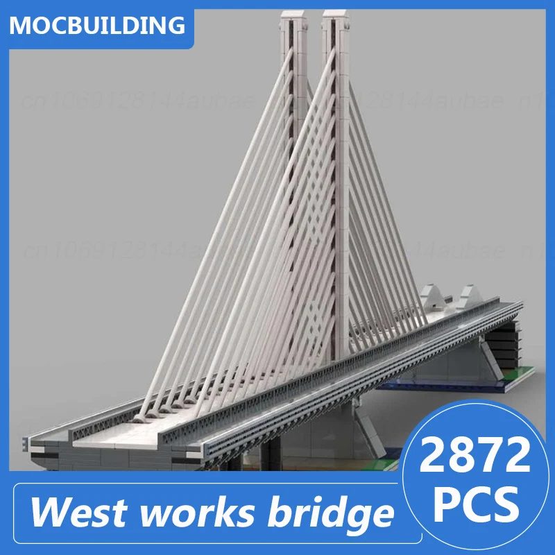 West Works Bridge & Holbeinsteg, Frankfurt Am Main Architecture Display Model Moc Building Blocks Diy Assemble Bricks Toys Gifts