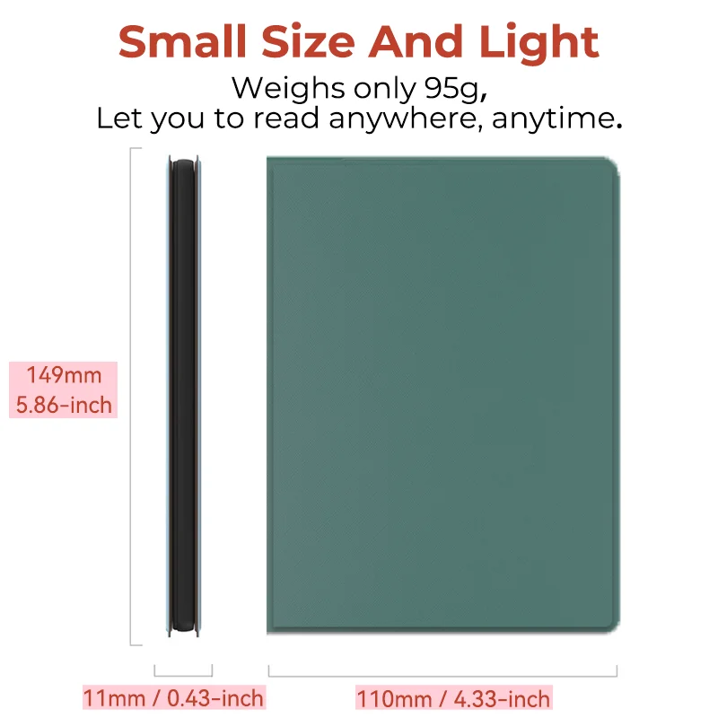 Twosheep capa de 6 polegadas para Onyx Boox Go6 Poke6 Poke5 Capa magnética sem concha Auto Sleep Wake Funct cor sólida preto branco