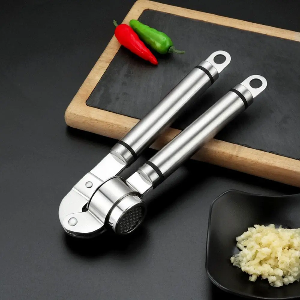 Ergonomic Stainless Steel Garlic Press Manual Ginger Mincer Kitchen Utensil Effective Garlic Crushing Tool For Cooking