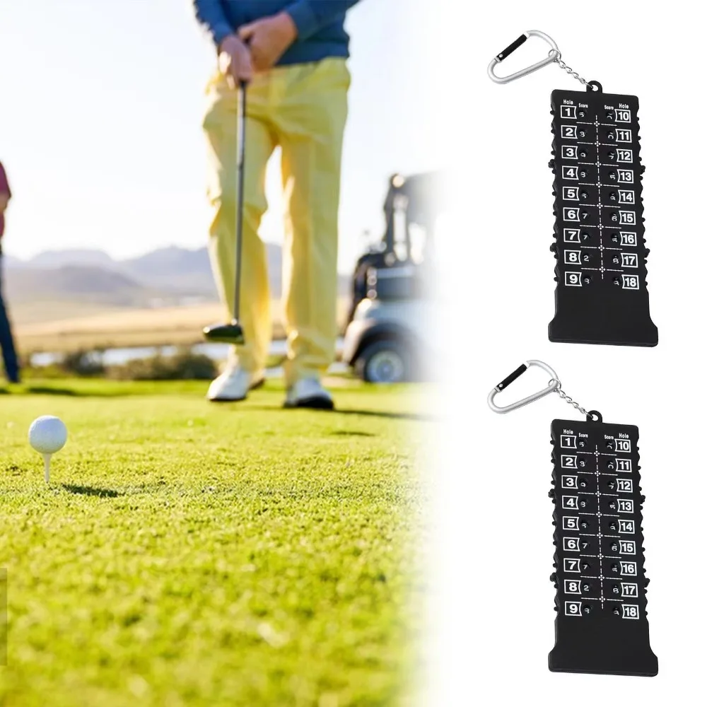 18 Hole Golf Stroke Putt Score Count Golf Score Indicator with Key Chain Golf Counter Golf Accessories Golf Ball Marker Practice