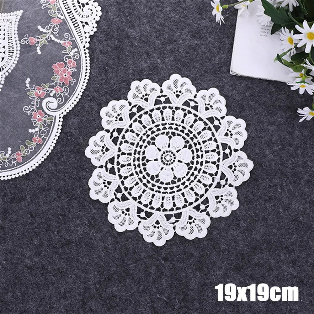 Vintage Crochet Round Lace Placemats, Perfect Stability for Your Cups, Add a Glamour of Nostalgia to Your Table