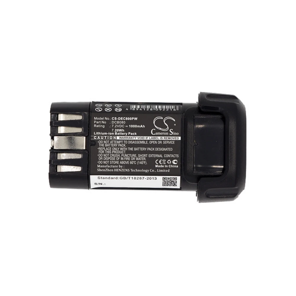 Li-ion Power Tools Battery for DeWalt, 7.2V, 1000mAh, Compatible Models: DCB095, DCF680, DCF680N1, DCF680N2, DCF682, DCL023