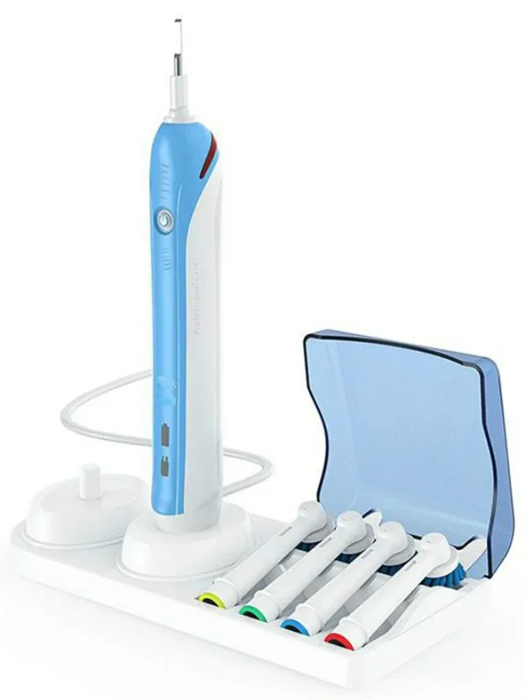 for Oral B Portable Electric Toothbrush Holder Travel Safe Case Box Toothbrush Camping Storage Case with 4 Brush Head Box