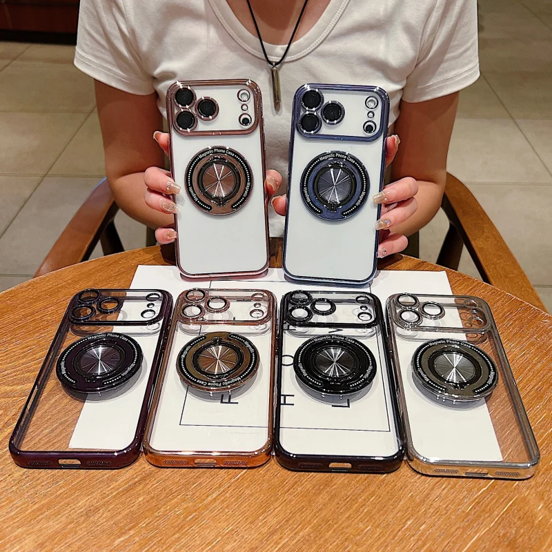 

Colorful360Invisible Ring Magnetic Phone CaseiPhone17promaxApplicableiphone 16proAll Inclusive15promax/1315Protective Shell16pro