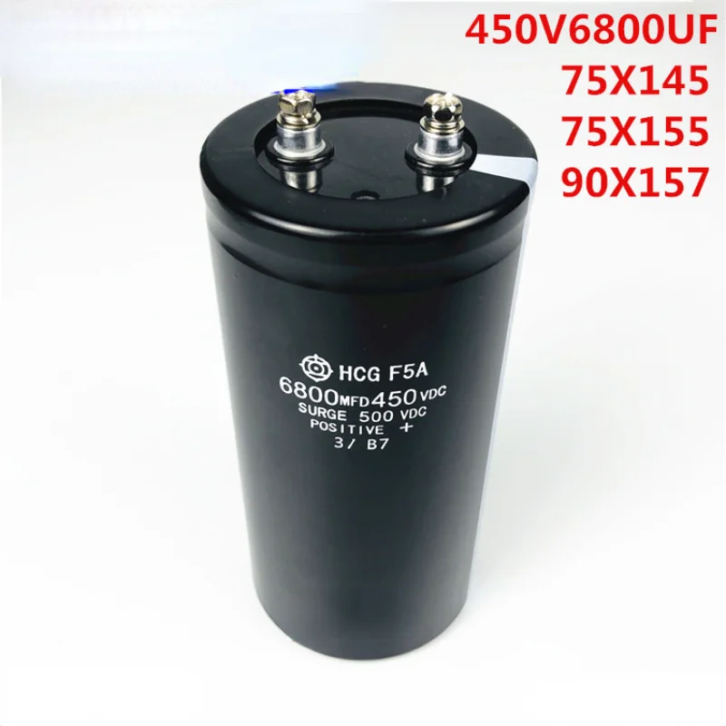 （1pcs）Original Hitachi imported 450V6800UF 400V 6800 inverter filter inverter capacitor bolt type