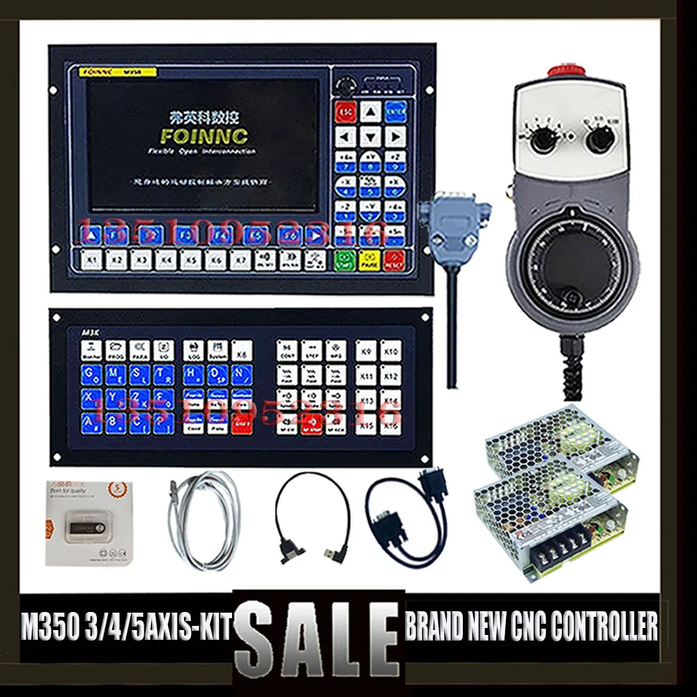 

The Latest Cnc Engraving Controller M350 3/4/5 Axis Control System 1mhz G Code+latest Extended Keyboard+handwheel Mpg And 75w24v