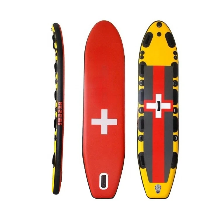 

FAVORITE Inflatable Stand Up Paddle Board - Professional Water Rescue SUP for Coast Guard | 12'6" Extra-Large Design