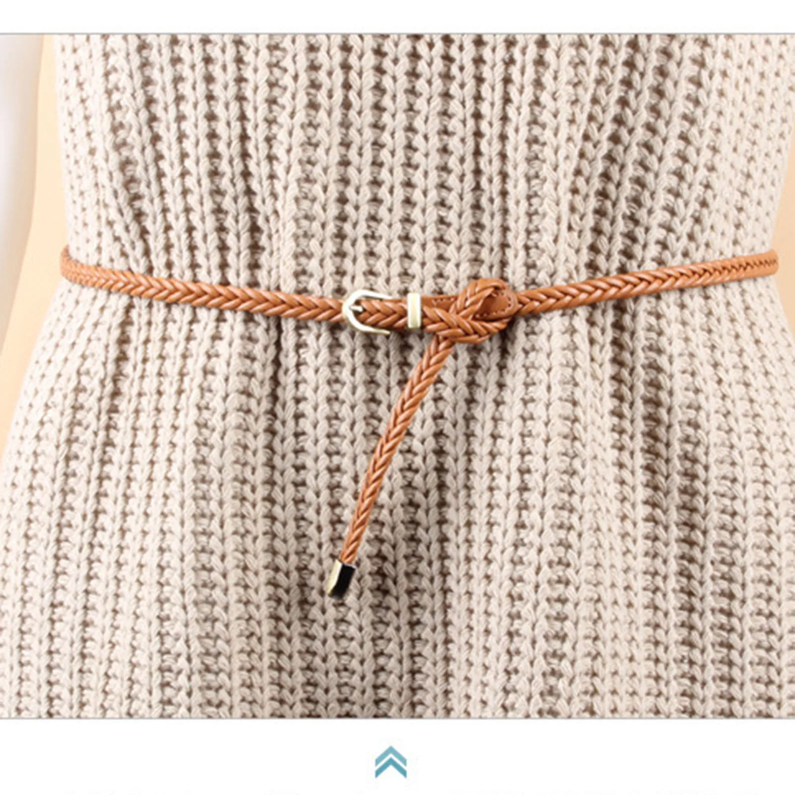 

Womens Braided Belt Vintage Simplicity Solid Pin Buckle Thin Dress Waistband Elegant Ladies Mulitcolor Hemp Rope Braided Belts