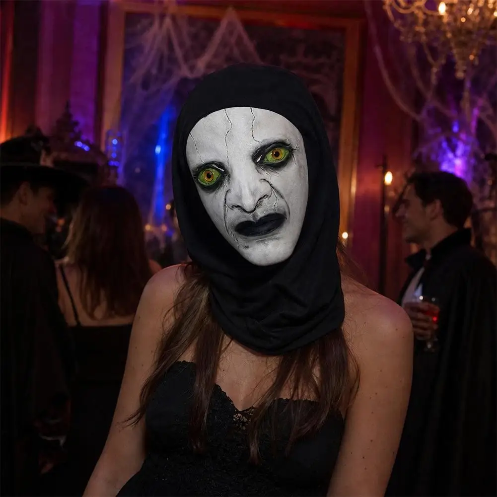 Halloween-Geistergesicht 3D-gedruckte Maske, dehnbares Netz, Vollgesichtsmaske, Totenkopf-Rollenspiel-Kopfbedeckung, Halloween-Cosplay-Horror-Balaclava – Detail 21