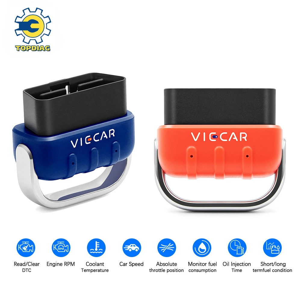 

Viecar VP005 Viecar VP006 ELM 327 V2.2 Bluetooth 5.0 PIC18F25K80 WIFI ELM327 OBD2 Scanner for Android/IOS OBD Diagnostic Tool