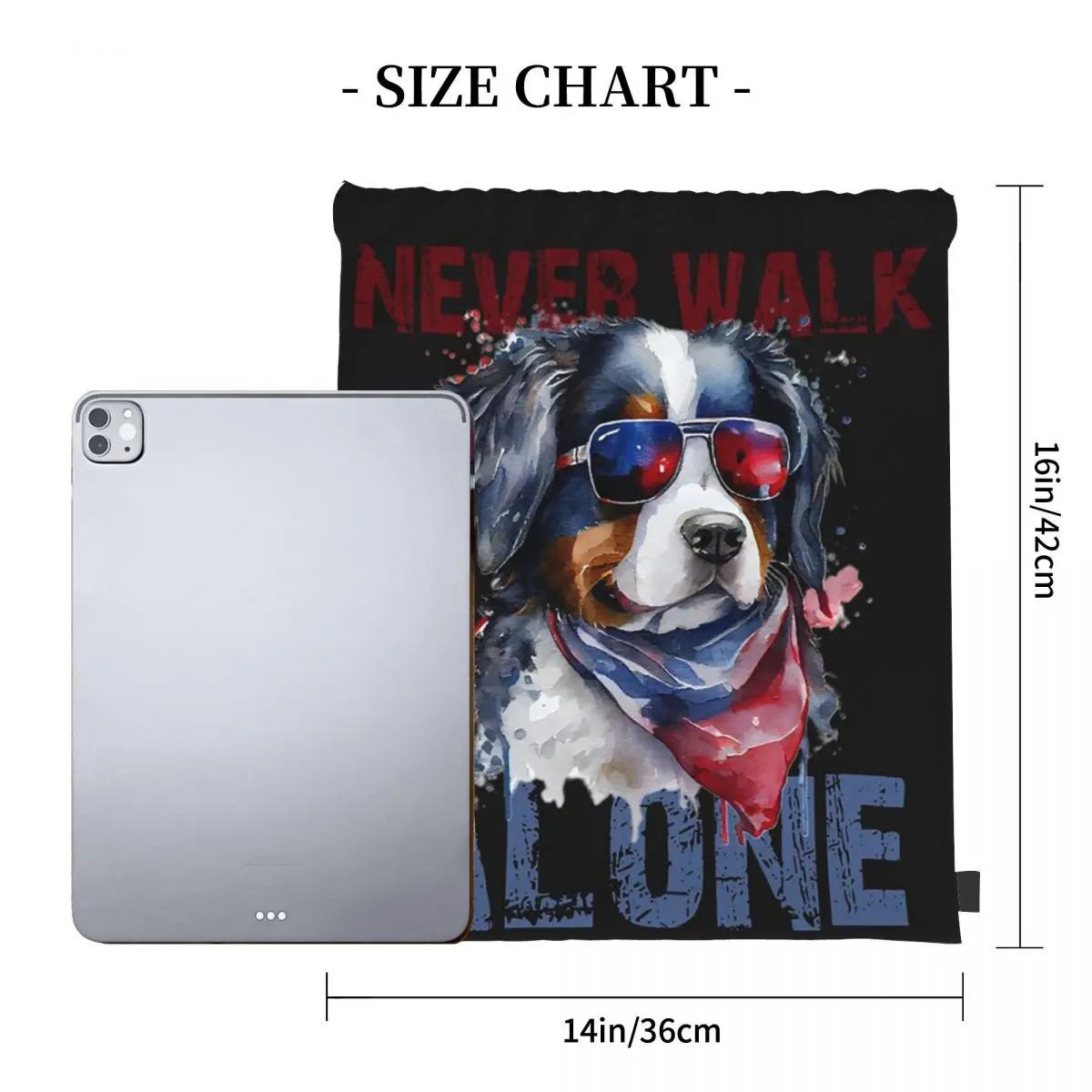 Bernese Mountain Dog Backpacks Casual Portable Drawstring Bundle Pocket Sports Bag Book Bags For Man Woman Students