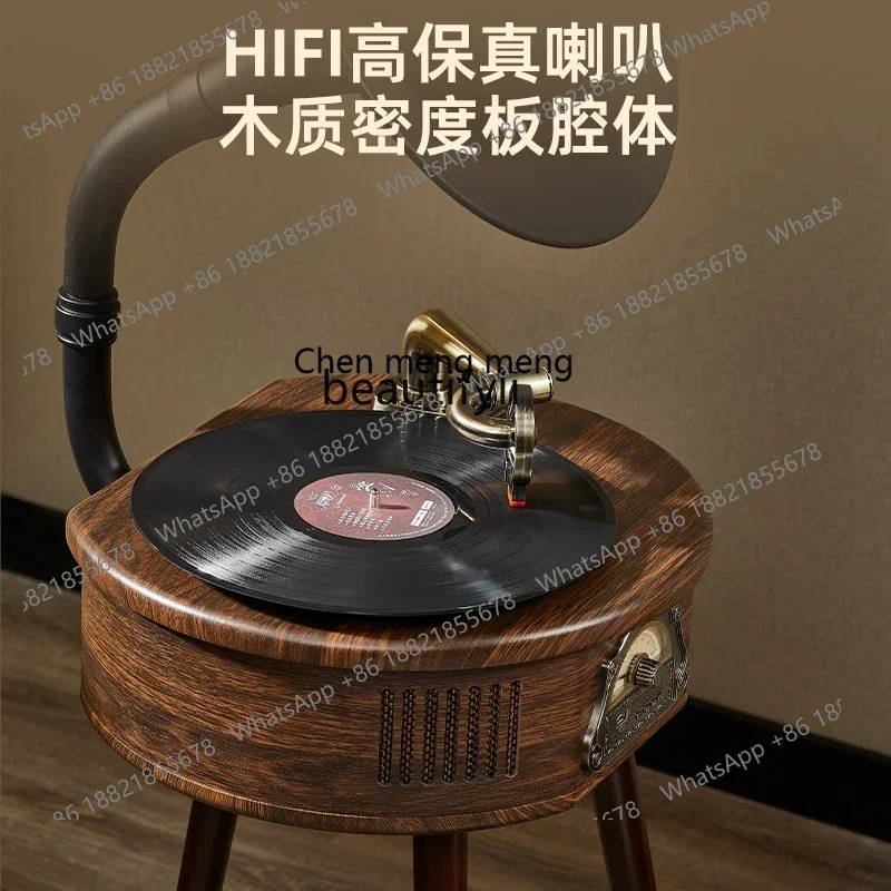 Retro phonograph vinyl record player European modern simple light luxury retro living room ornament