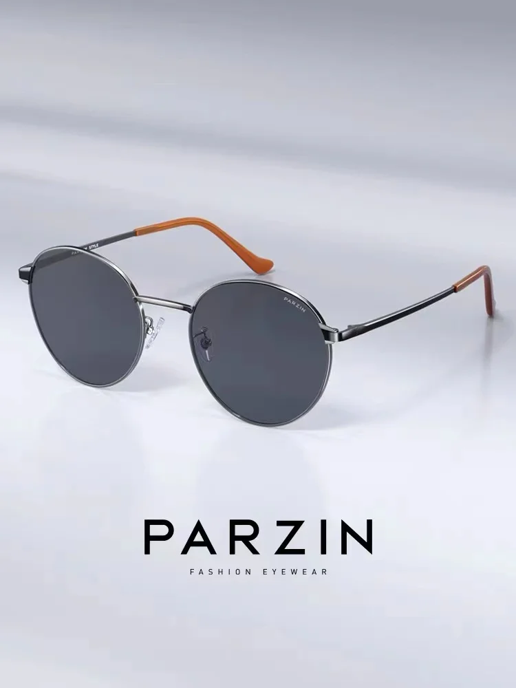 

PARZIN Sunglasses Women Men Vintage Metal Round Sun Glasses Ladies UV Protection Shades 8307