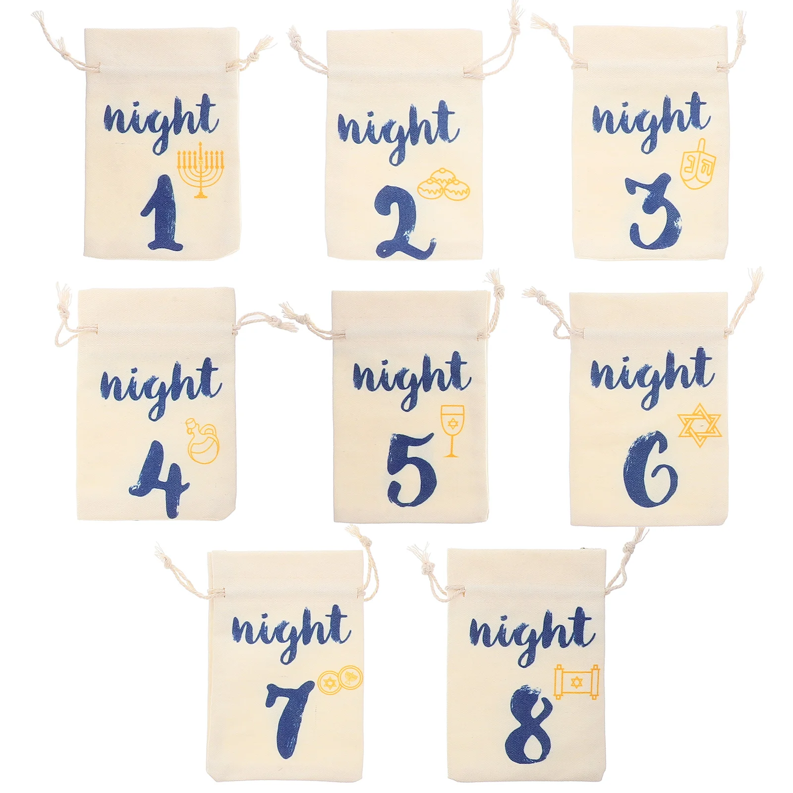 

8 Pcs Gift Bag Set Bags with Drawstrings Party Candy Pouch Canvas Pouches Small Favor