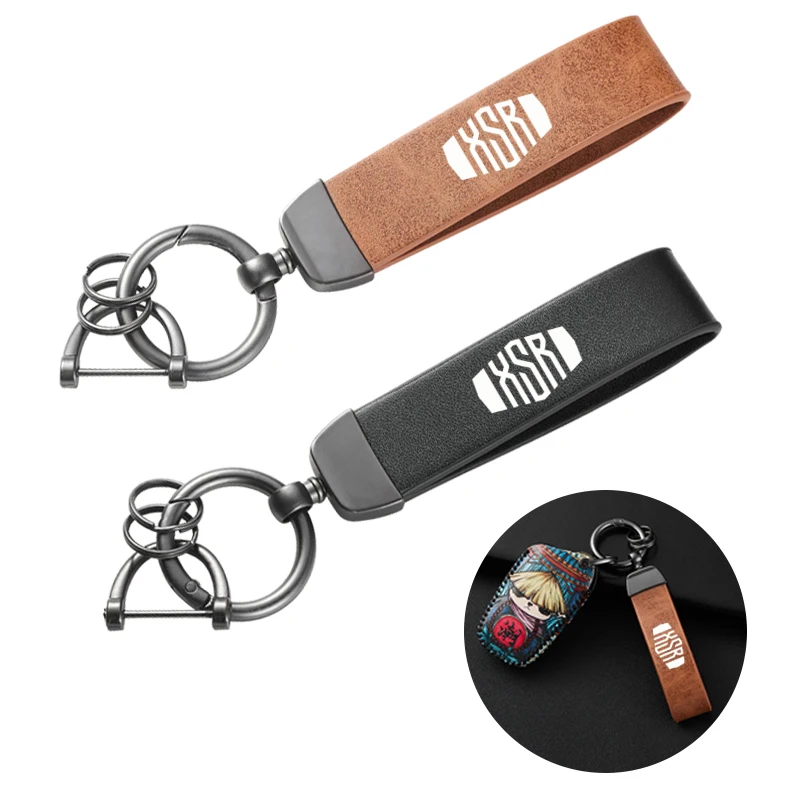 For Yamaha XSR900 XSR700 XSR 2015-2025 Accessories Motorcycle Color Changing Leather Trendy Brand Keychain