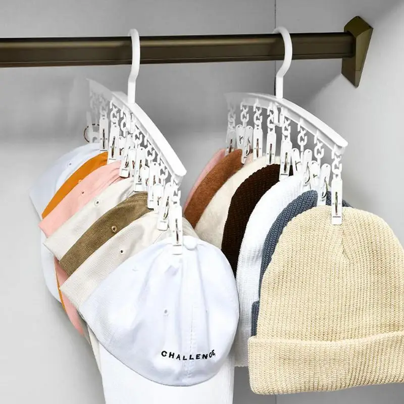 Foldable Laundry Hanger Drying Rack Laundry Clip With Clips Clip Hanger Drip Drying Hanger Swivel Hook Portable Folding Drying