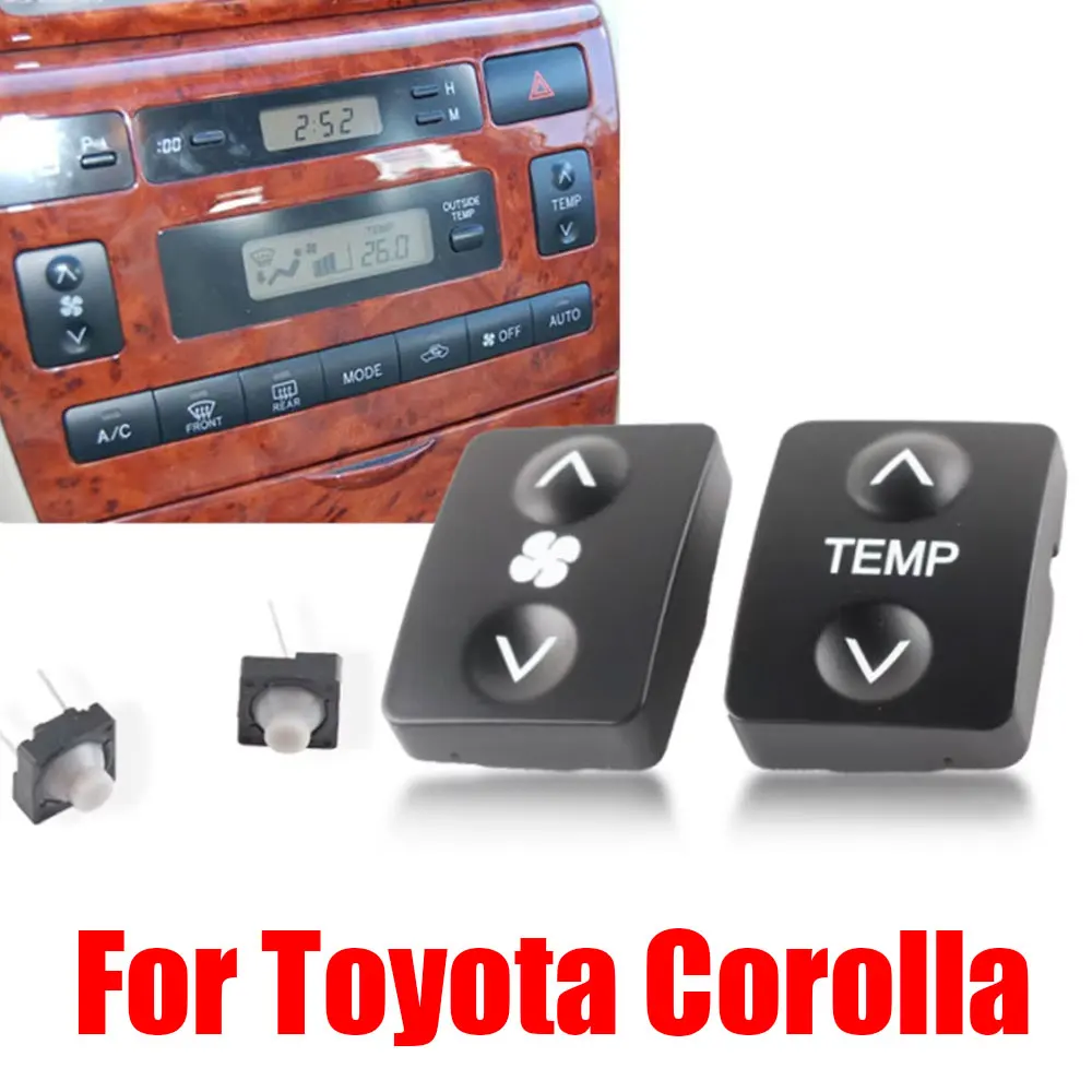 1x Car Air Conditioning Panel Switch TEMP Windshield Heating Cooling Push Button for Toyota Corolla Air Conditioning Button
