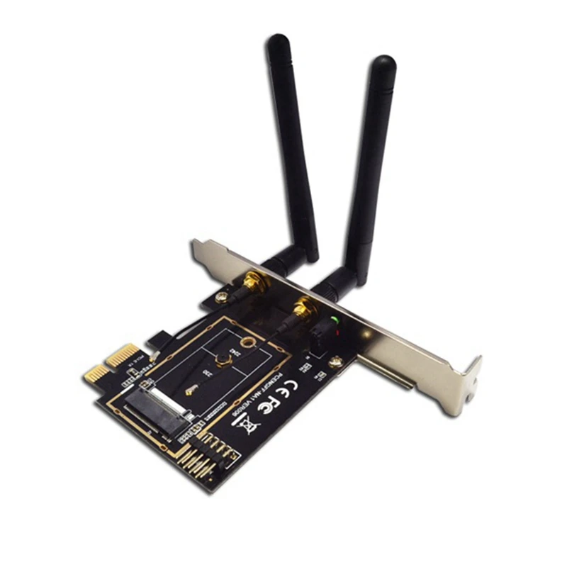 M.2 Wifi Adapter M2 Ngff Key A-E to Mini Pci Express Wifi Raiser PCI-E 1X NGFF Wireless Support Mini Pcie Network Card A