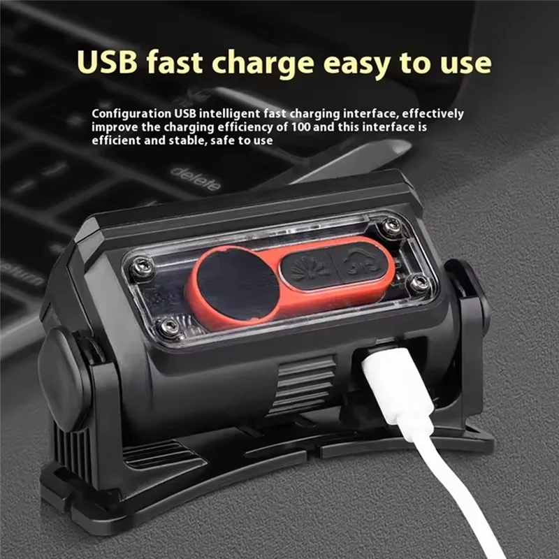 

N08R Type-C Rechargeable COB LED Headlamp, High Power Sensor Light, Waterproof And Durable For Camping Fishing