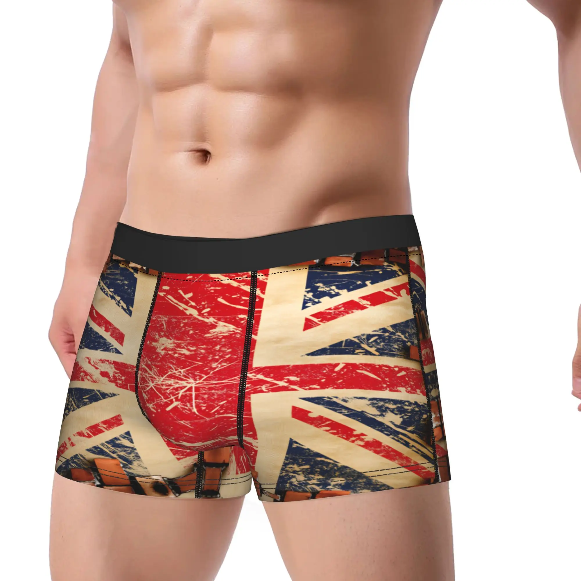 Vintage Union Jack Flag Of Great Britain Underwear  Men's Shorts Briefs Funny Boxershorts High Quality Customs Plus Size Panties