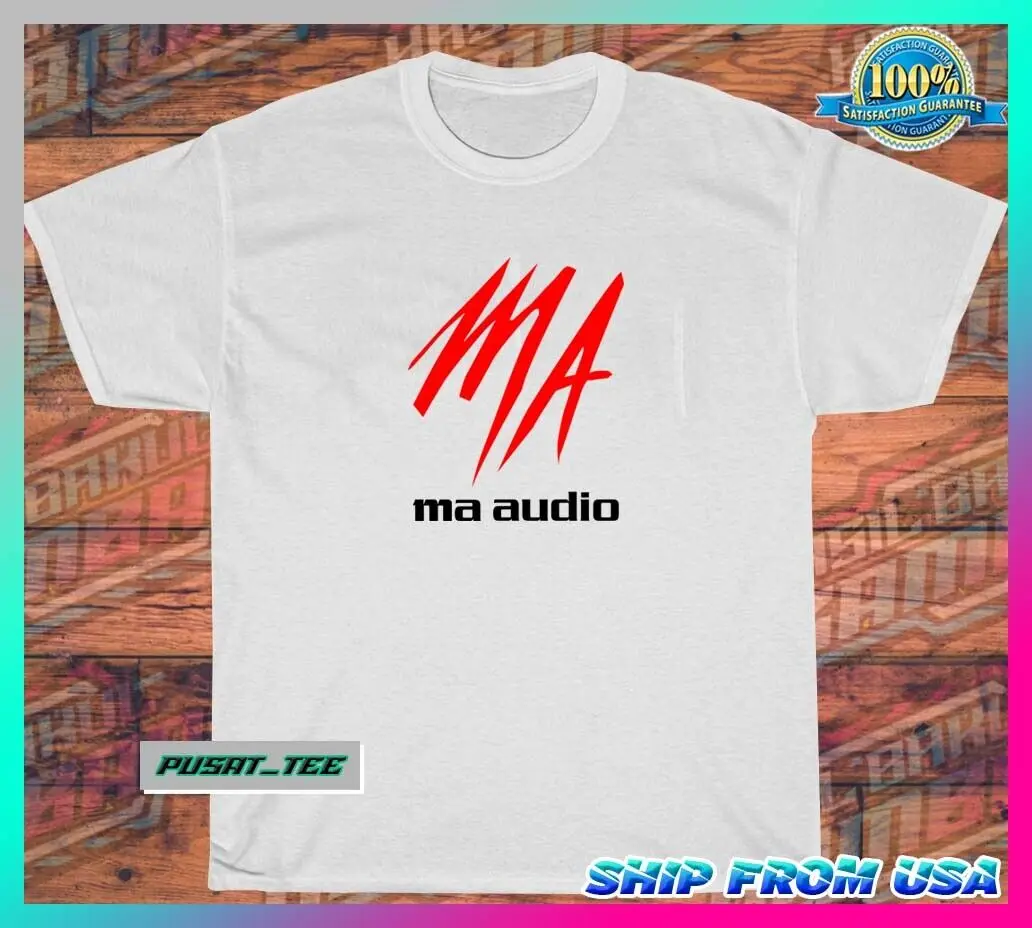 Camiseta de algodón con Logo MA Audio para hombre, divertida camiseta S-5XL de talla, novedad