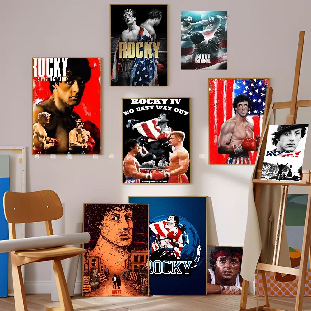 Pósteres clásicos Vintage de la película Rocky Balboa, carteles Retro de arte de pared de calidad HD para decoración de pared de la habitación del hogar