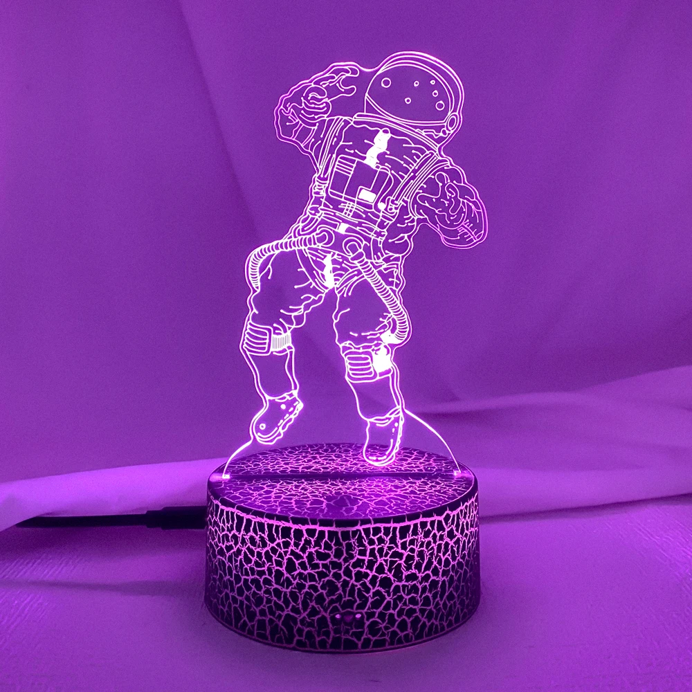 Neue Farben ändern 3d Astronaut Nacht lampe führte Illusion visuelles Nachtlicht Kinderzimmer Dekoration Schlaf lampe besten Kinder Geschenke