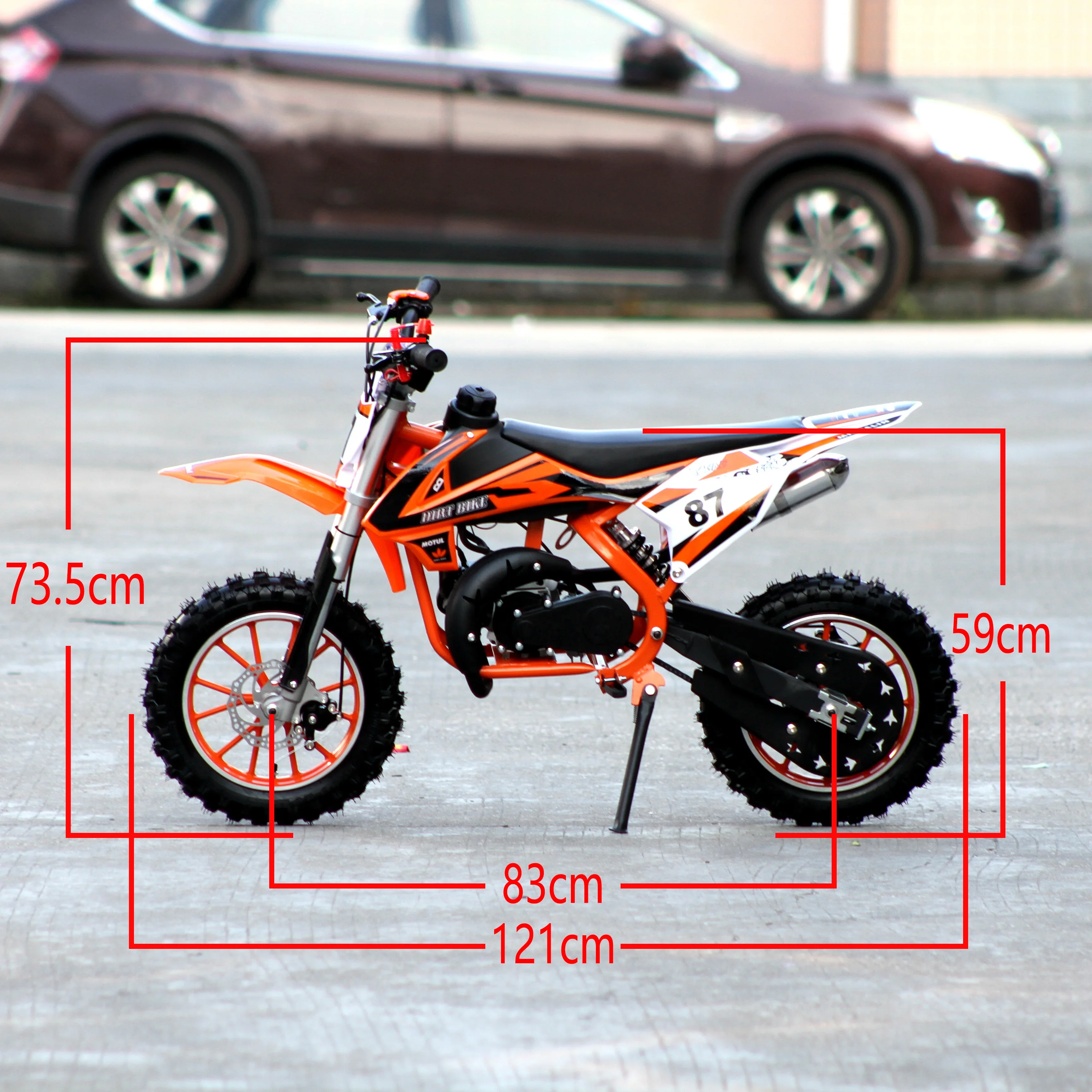 Design 2 Stroke Mono Shock Rear Fork Petrol Power Kids Bike Mini Motorcycle  Mini Dirt Bike 49cc