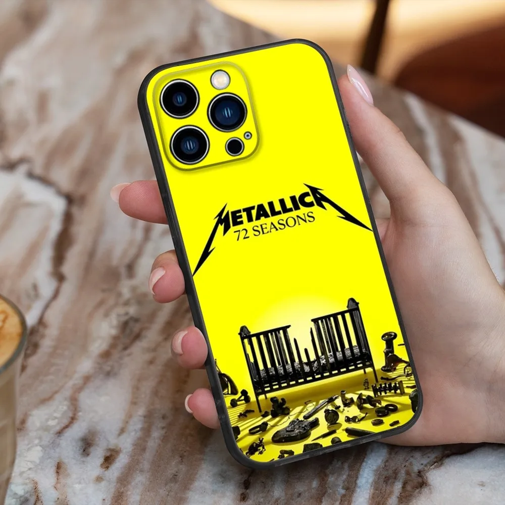 S-Seasons 72 M-Metallica Phone Case For iPhone 16,15,14,13,12,11,Pro,X,XS,Max,XR,Plus,Mini Silicone Black Shockproof TPU