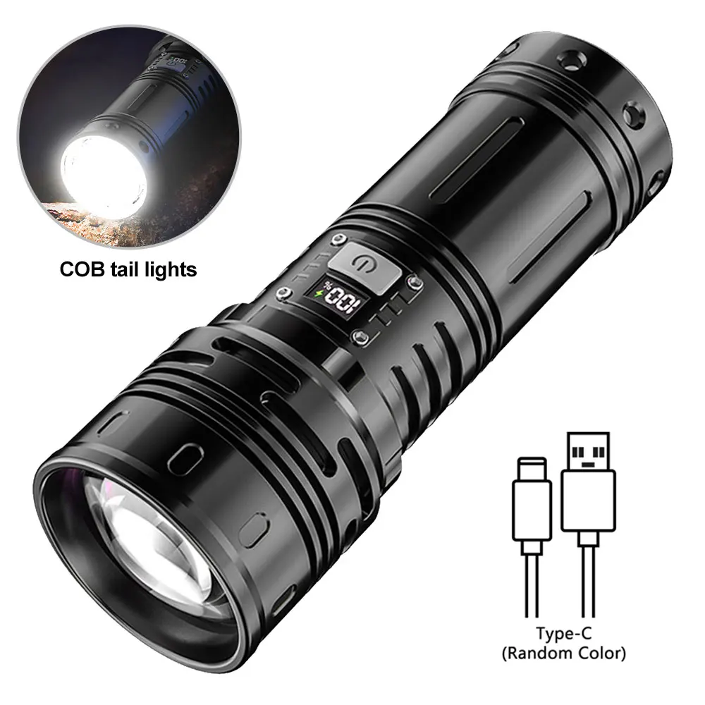 Super bright 30W 2000 lumens up to 500-800M white laser flashlight TG-SD27501 with built-in battery hot selling New product