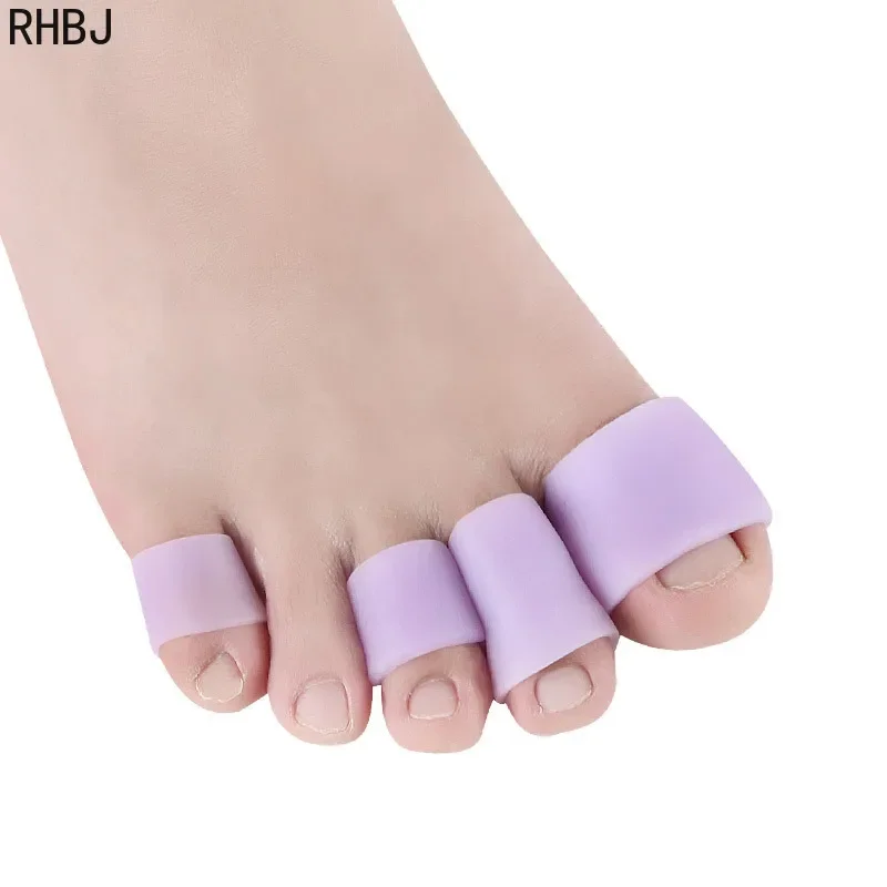 2Pcs Silicone Finger Toe Protector Chicken Eye Toe Cover Thumb Overlap Pain Relief Sleeve Cover Toe Separators Foot Care Tools