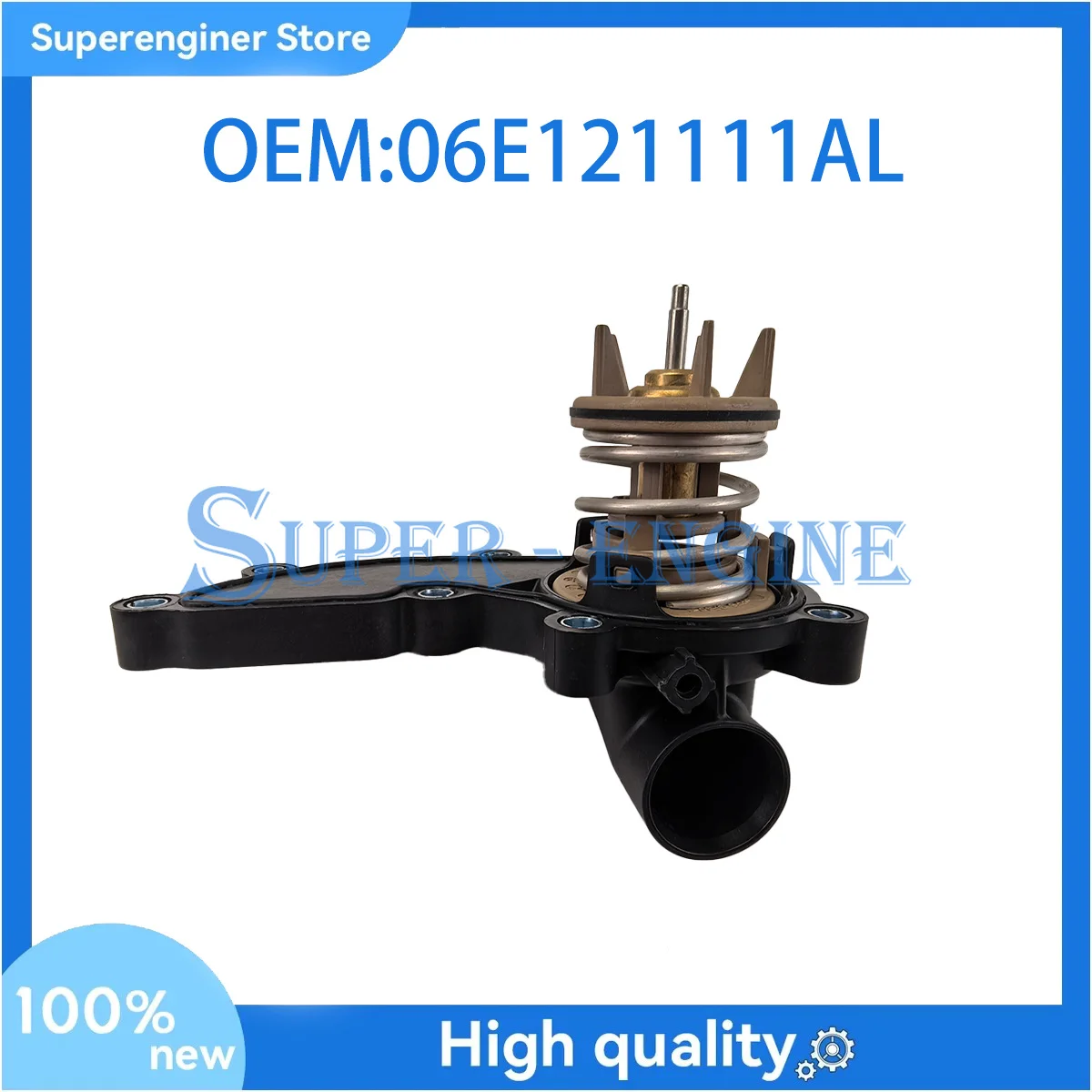 

06E121111AL Higher quality Thermostat Housing / Water Outlet Fit For VW Audi S4 S5 A6 A7 Q7 3.0 T